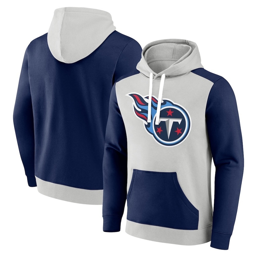 NWOT Men's Medium Fanatics White/Navy Tennessee Titans Arctic Pullover Hoodie